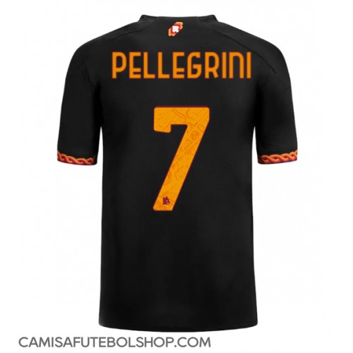 Camisa de time de futebol AS Roma Lorenzo Pellegrini #7 Replicas 3º Equipamento 2023-24 Manga Curta